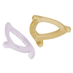 SILICONE TEETH RING MIX LILA/YELLOW