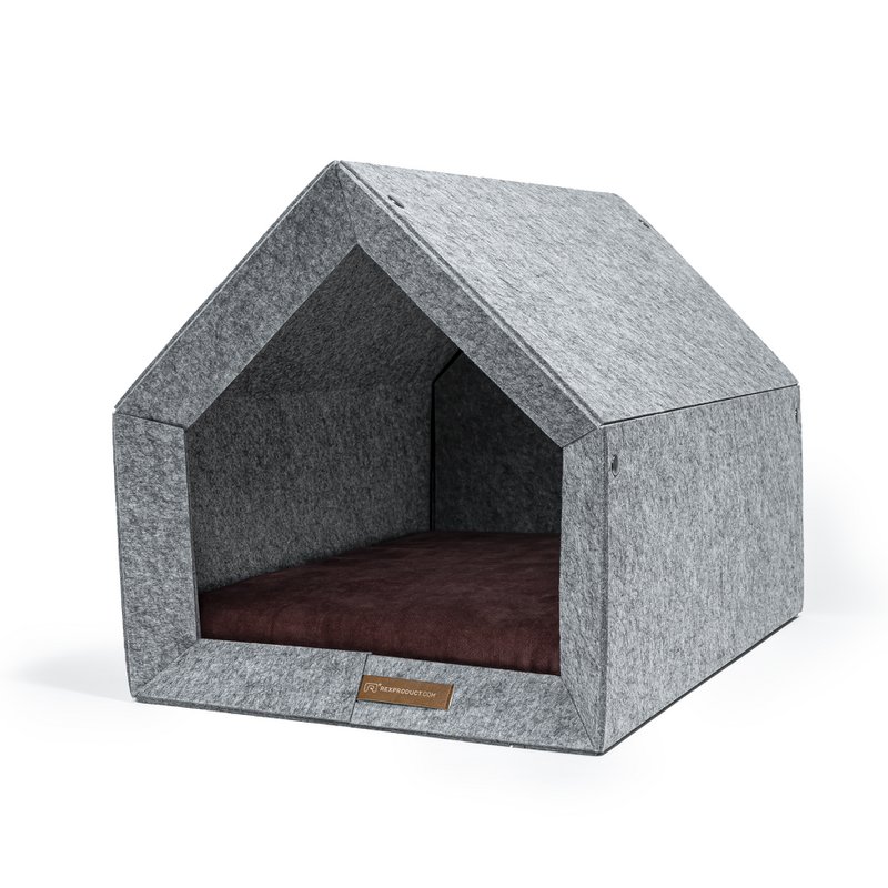 Pethome Perfekt hus til en hund og en kat - lysegrå/genanvendt