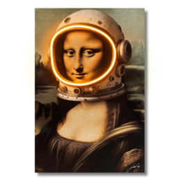 Gioconda astronaut | LED vægkunst