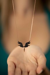 BLACK ANGEL ROSÉGOLD KETTE