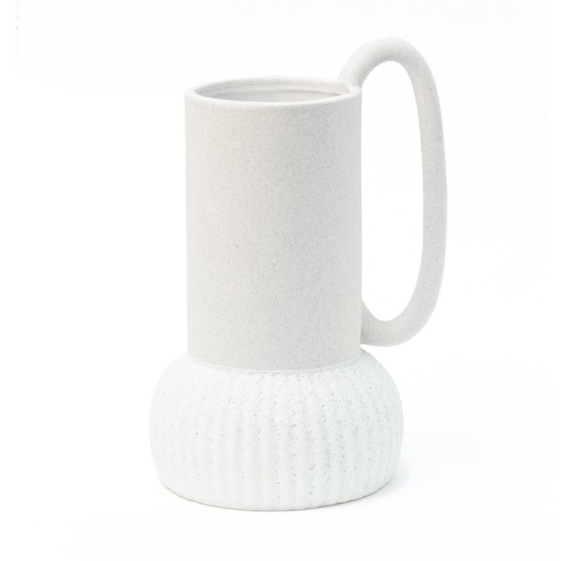VASE CÉRAMIQUE AVEC BASE NATURELLE HF