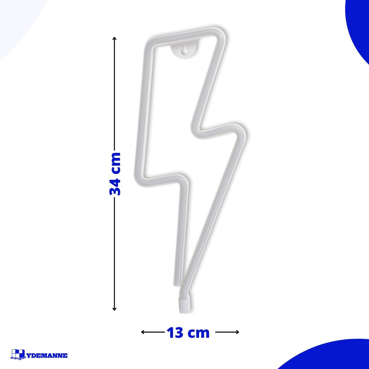 Neonlampe - Blitzblau - USB oder Batterien - 34 x 13 cm