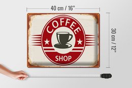 Tin Sign Retro 40x30cm Coffee Shop Coffee Cup