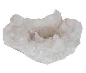 Teelichthalter aus Bergkristallgruppe