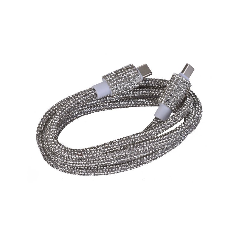 Kit de carga rápida de rehinestones plateados-20W y 40W, Tipo-C