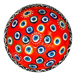 Keramikschale - Evil Eye - Orange - 12cm