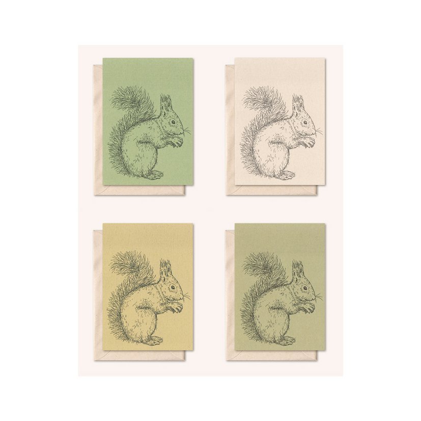 Bæredygtigt kort + kuvert | Dyreegern | hyldeblomst