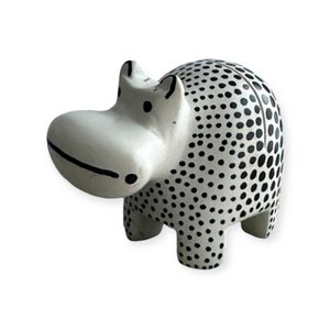 Card holder Hippo Kisii stone Black/White
