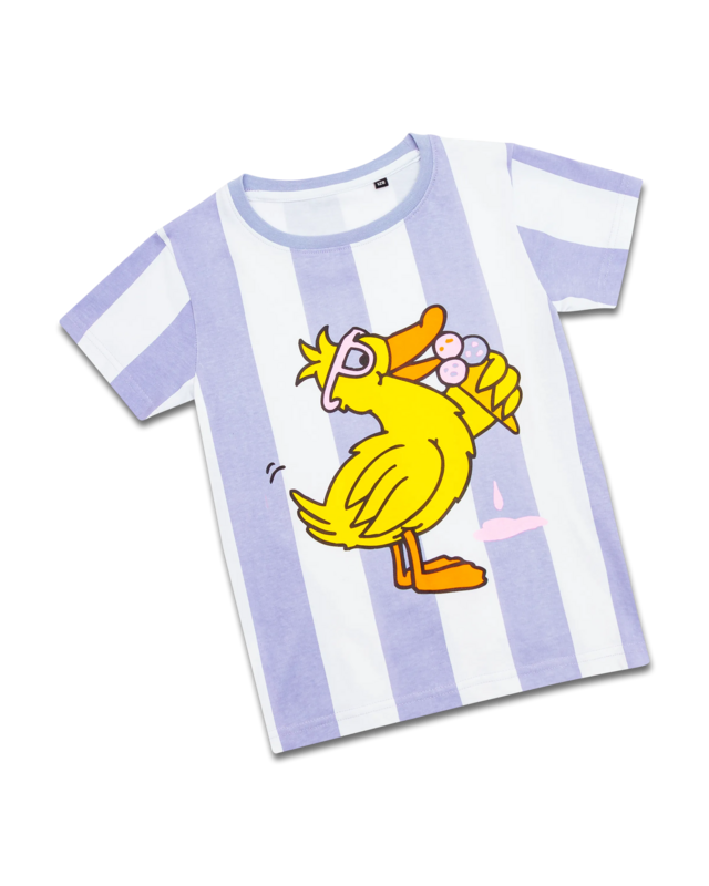 koaa – The Duck Ice Cream Stripes – T-Shirt blanc/violet