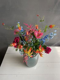 Kunstige blomster - Buket L - Farverig Glam - 80cm