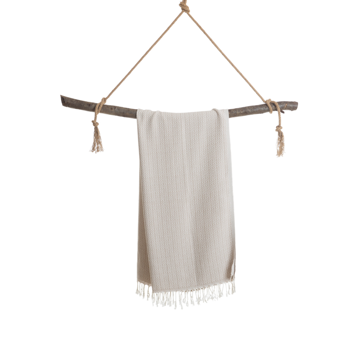 ELA Katoenen Hammam Strandlaken – Sneldrogend & Lichtgewicht – Beige - 180x100 cm