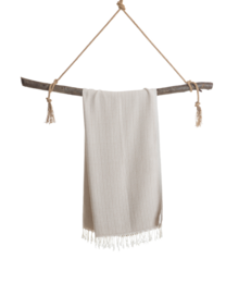 ELA Katoenen Hammam Strandlaken – Sneldrogend & Lichtgewicht – Beige - 180x100 cm