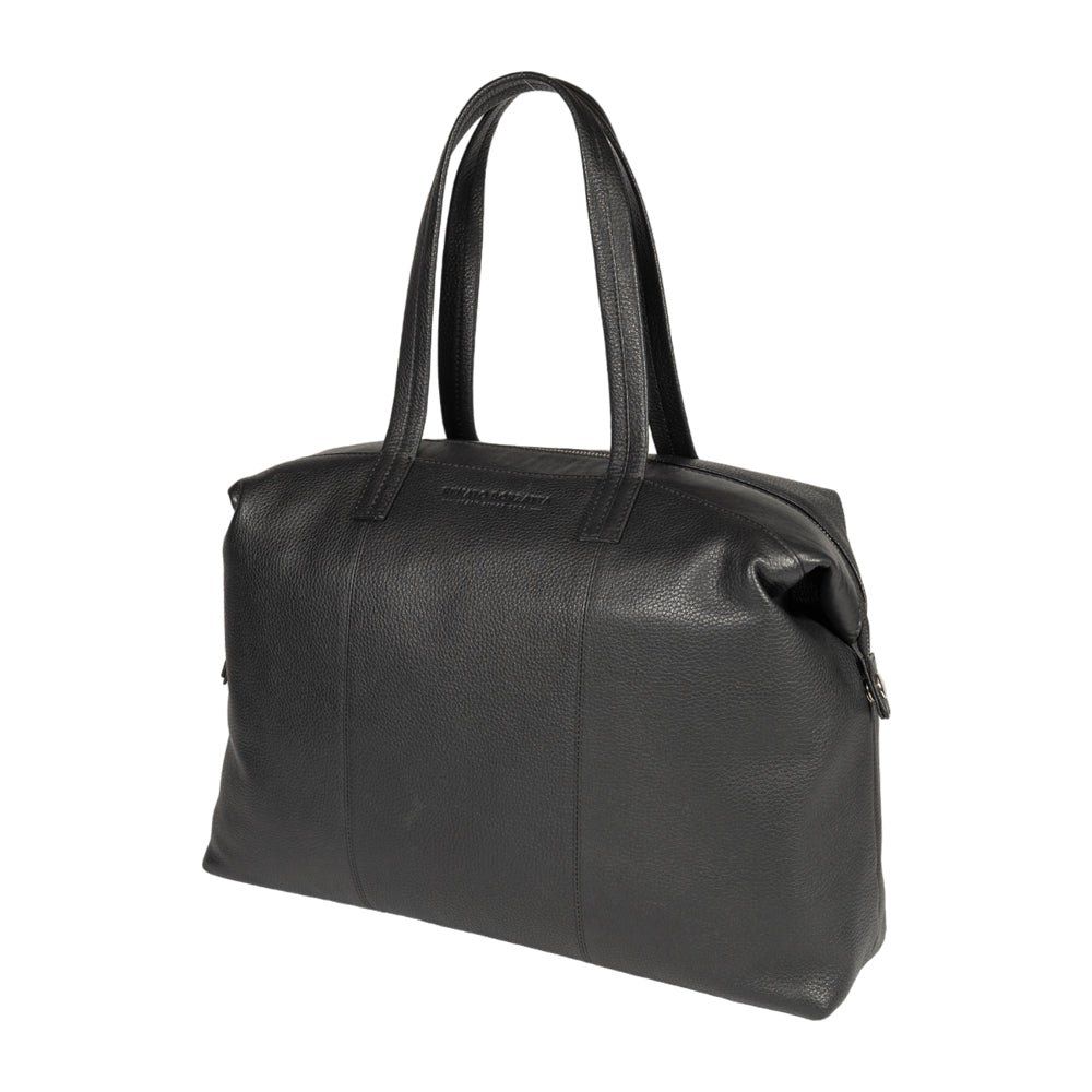 RB2004A | La bolsa de compras se transformó en una verdad en flor real, dólar/grano ligero. Doble manija. Color negro.