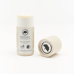 balmyou Deodorant Stick Sensitive Only Five (50 g): handmade, grass paper tube, vegan, 5 ingredients