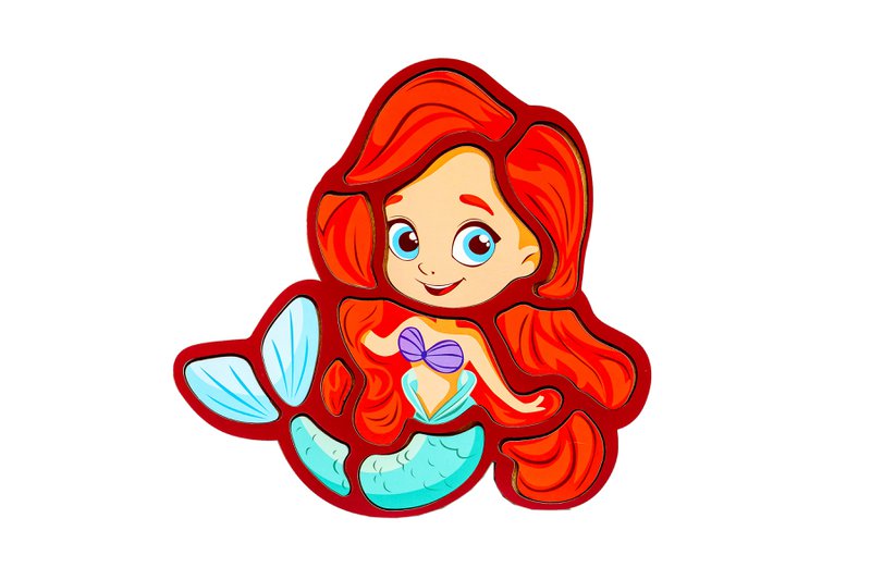 Wooden Mermaid Puzzle for Kids