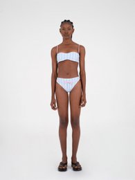 Bikiniunderdel med flodstribet print