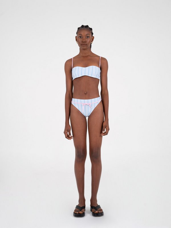 Bikiniunderdel med flodstribet print