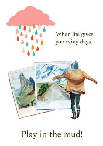 Sustainable card - rainy days