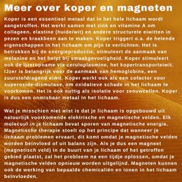 Koperen gezondheids-klemarmband met 8 magneten – 14 cm