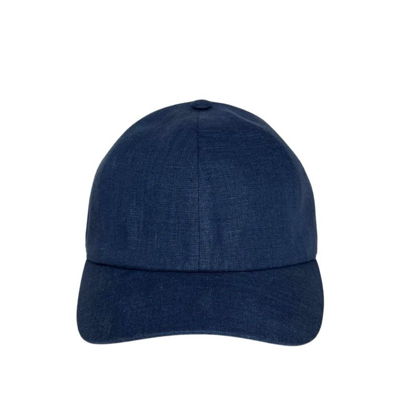 Gorra de béisbol de lino azul marino - Gorra minimalista refinada | Estructura blanda | Diseño de CacheMio®