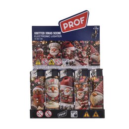 PROF Fix Flame Electronic Lighter Christmas Scene Knitting Pattern