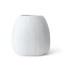 Organic vase, opal white