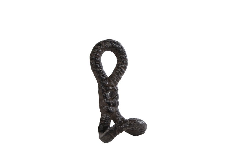 Wall hook Rope Loop S brown metal