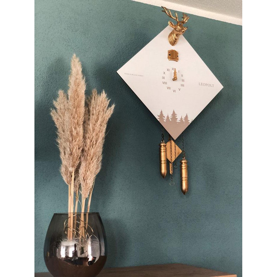 Reloj de Cuco - Selva Negra - Blanco/Oro