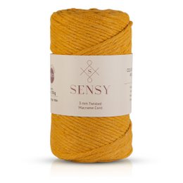 Sensy Premium 3 mm - 109 iarde Cavo macramè a filo singolo in cotone riciclato al 100%