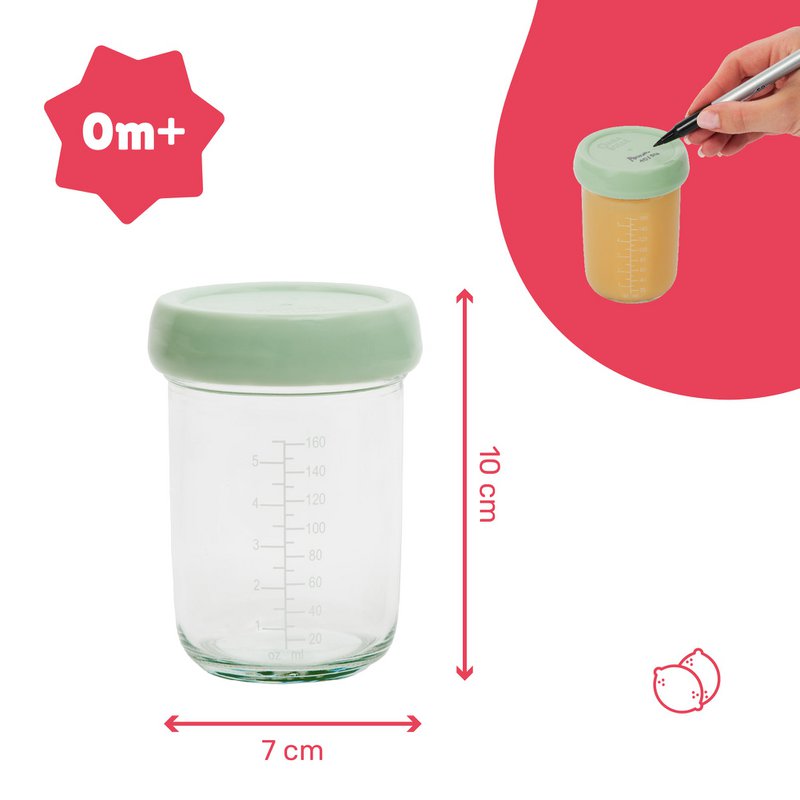 Badabowls glazen potjes voor baby Badabulle