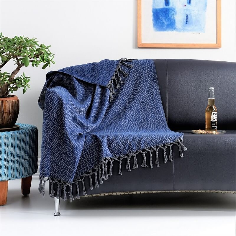 Cobalt Blue on Grey