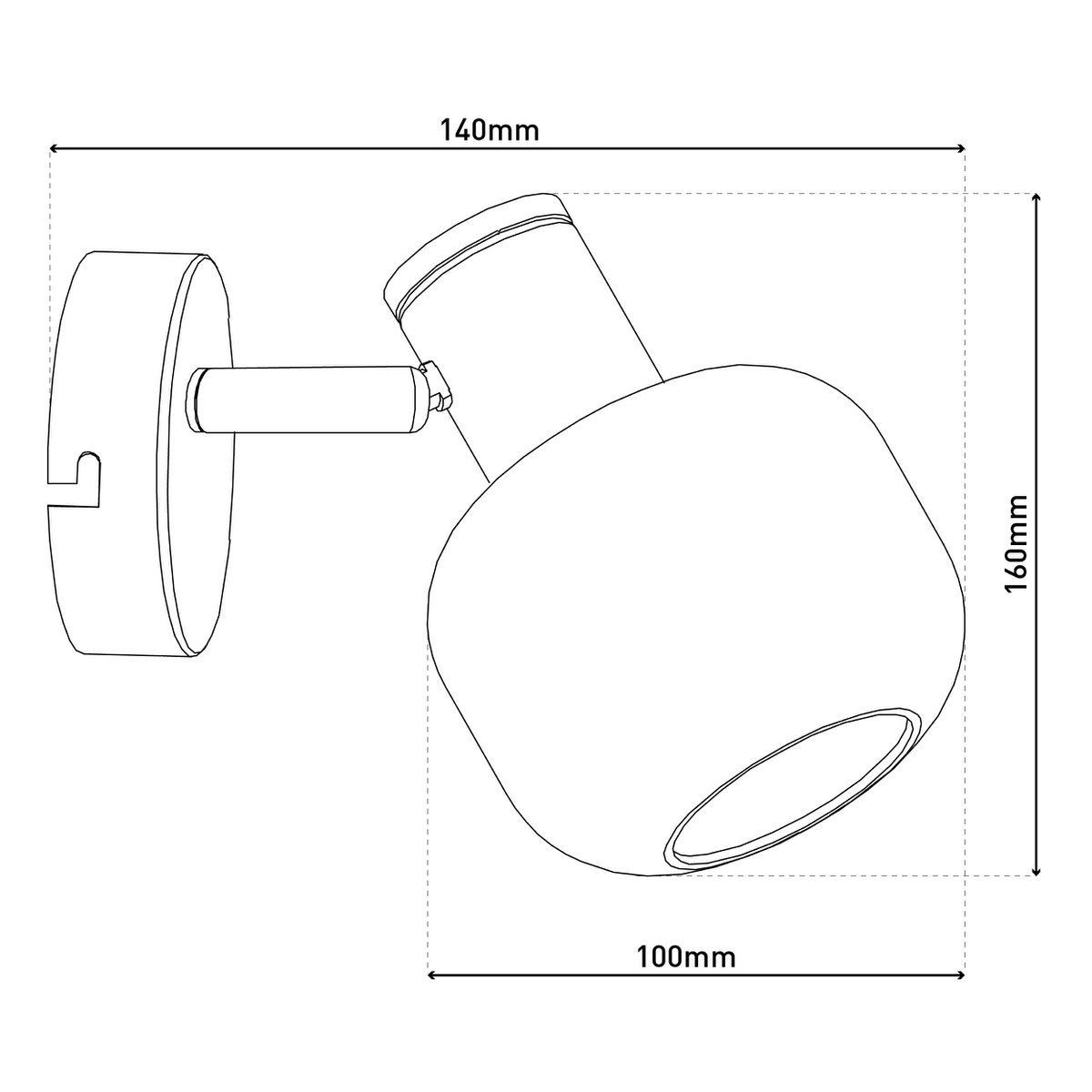 Spot muro di vetro "Libby", classica lampada da parete in metallo color ottone e vetro colorato in ambra, con presa E14, per sala da pranzo, soggiorno, corridoio o ufficio, 16 cm