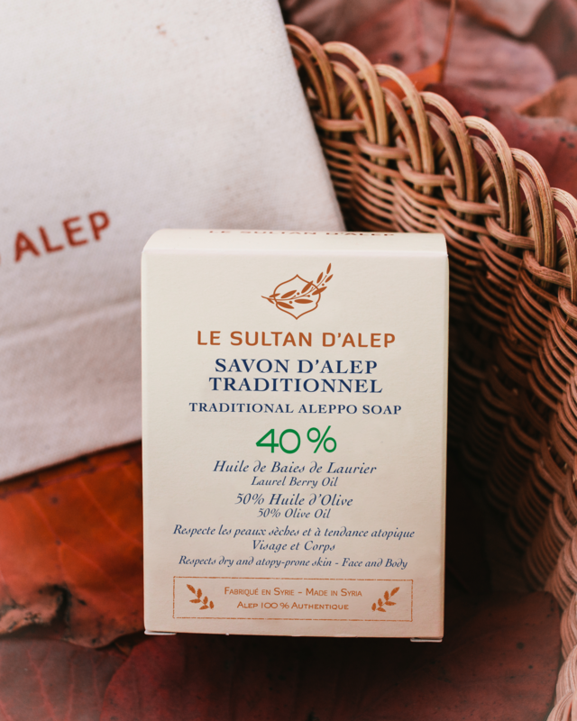 Solid Aleppo soap 40 % WITHOUT BOX