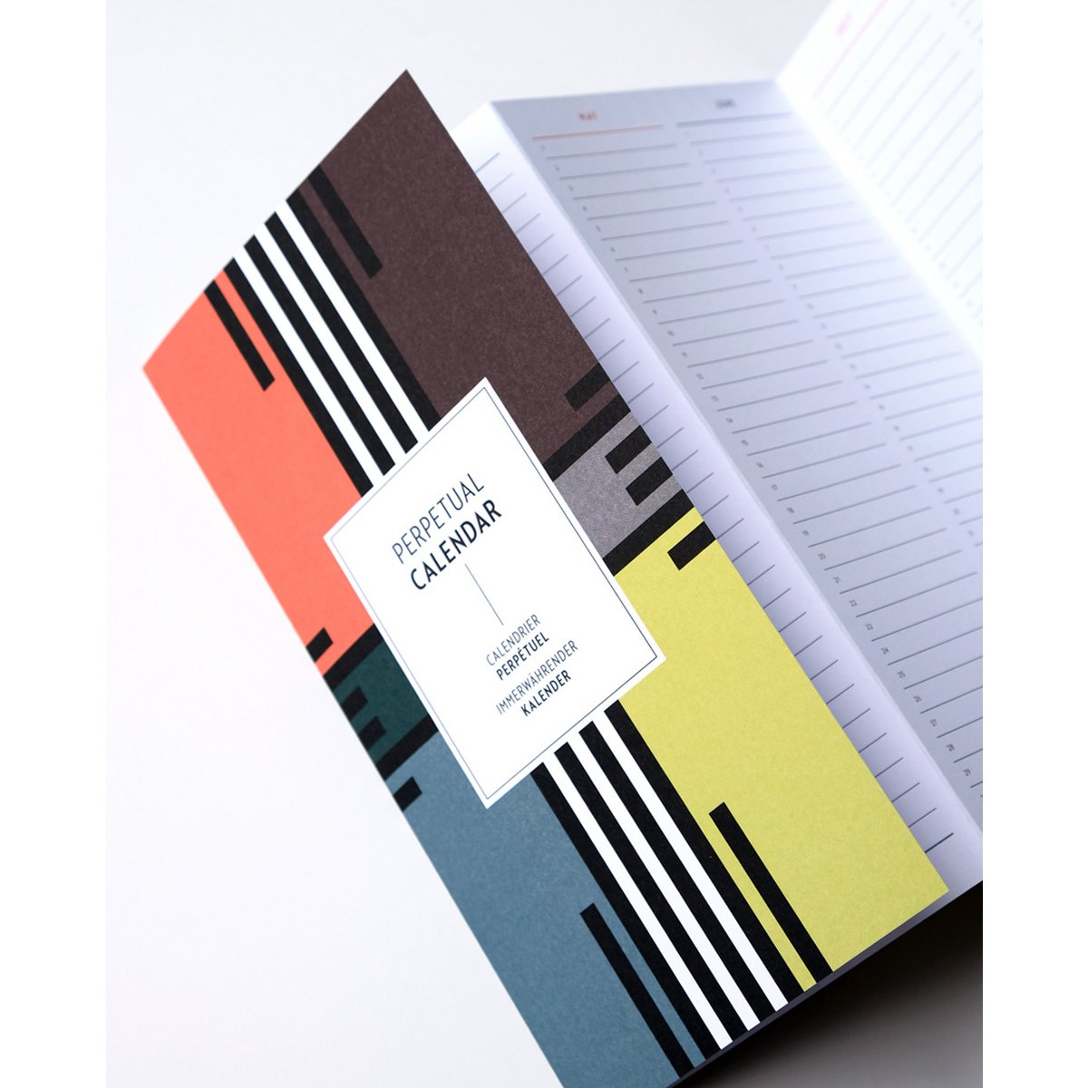 Immerwährender Kalender Black Lines