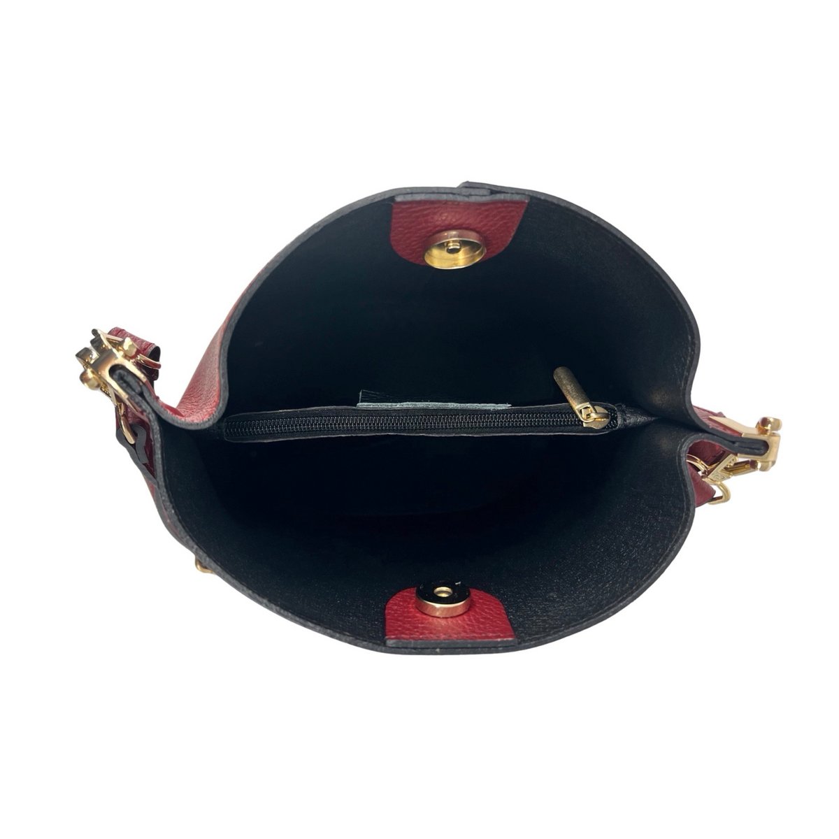 BOLSO ELVIRA BUCKET DE PIEL SEMBRADA