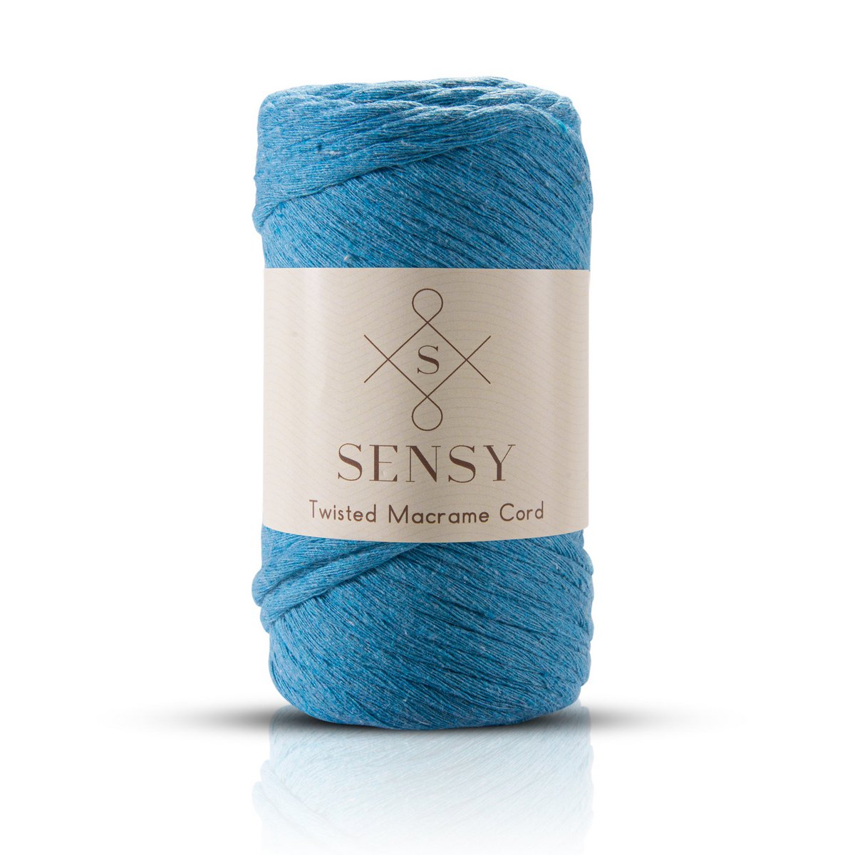 Sensy Premium 3 mm - cordoncino macramè a filo singolo in cotone riciclato al 100%.
