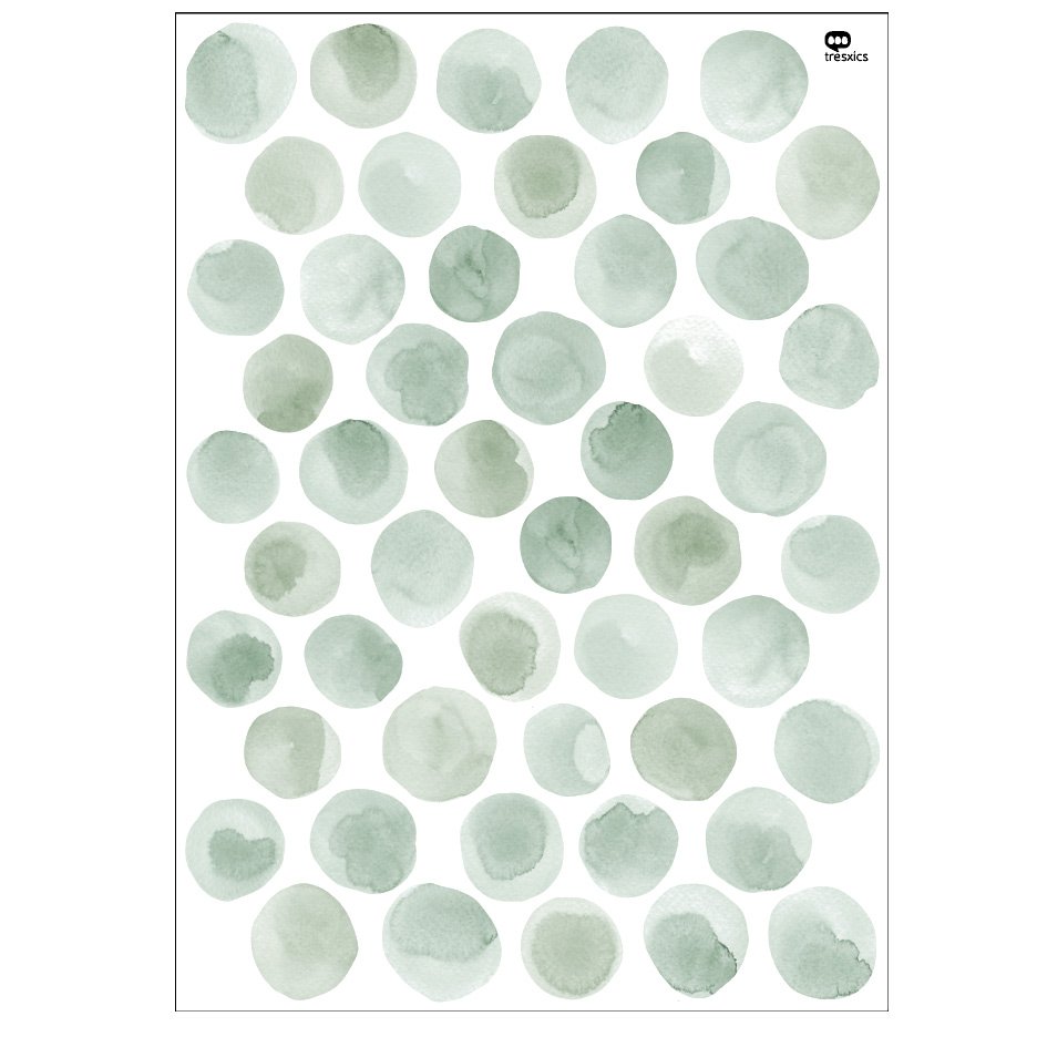 Vinilo decorativo lunares acuarela