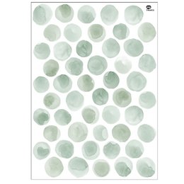 Muursticker met aquarel stippen