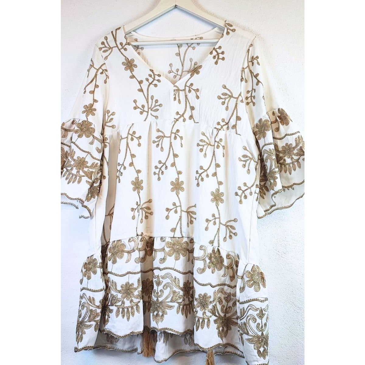 Witte gala -jurk