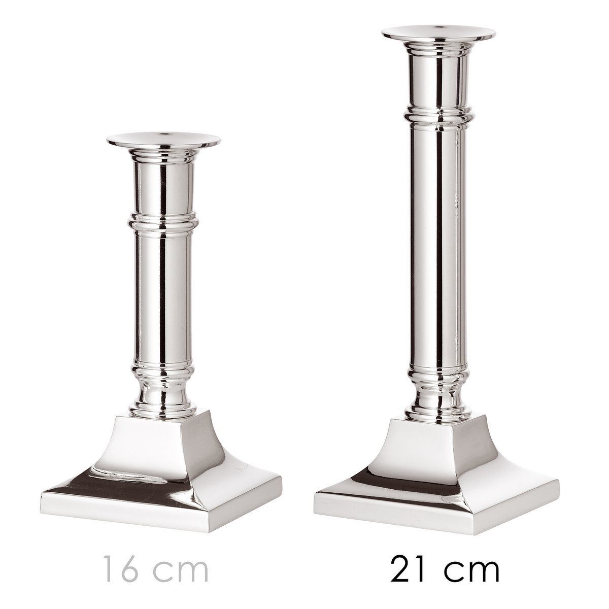 EDZARD candeliere Kent candeliere, elegante argentato, antiappannamento, altezza 21 cm