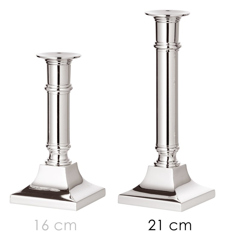 EDZARD kandelaar Kent kandelaar, verzilverd, aanslagbestendig, hoogte 21 cm