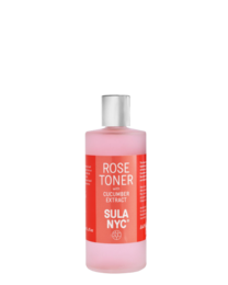 Rose-scented toner with hydrating properties for normal to dry skin.