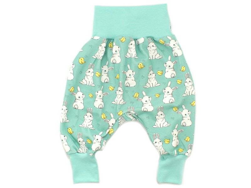 Baby Pumphose Häschen Küken Kleiner Hase mint, hellmint