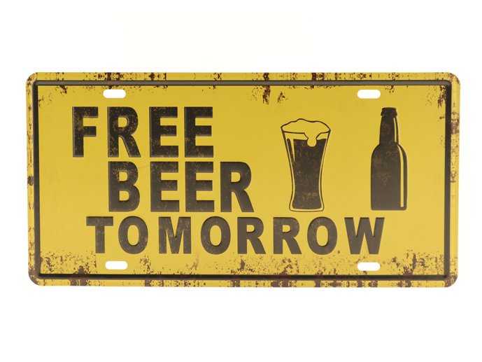 Freibier Retro Wandbord 15x30