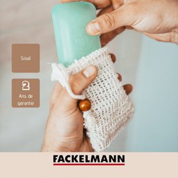 Sæt med 2 solide sæbeposer i sisal Fackelmann Tecno
