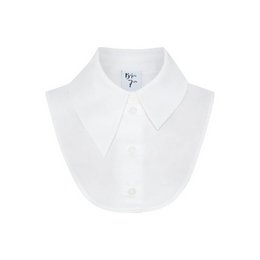 White collar accessory with a bow tie design, suitable for formal or casual wear.