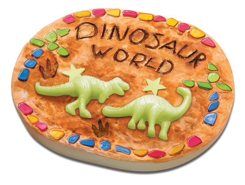 Gießen und Bemalen von Dino-Stein