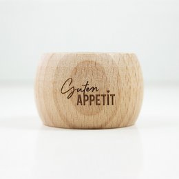 Portatovagliolo e portauovo 2 in 1 "Bon appetit" in legno di faggio sostenibile