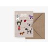 Postkarte / Petisfaction "Dogs" Seasons Greetings