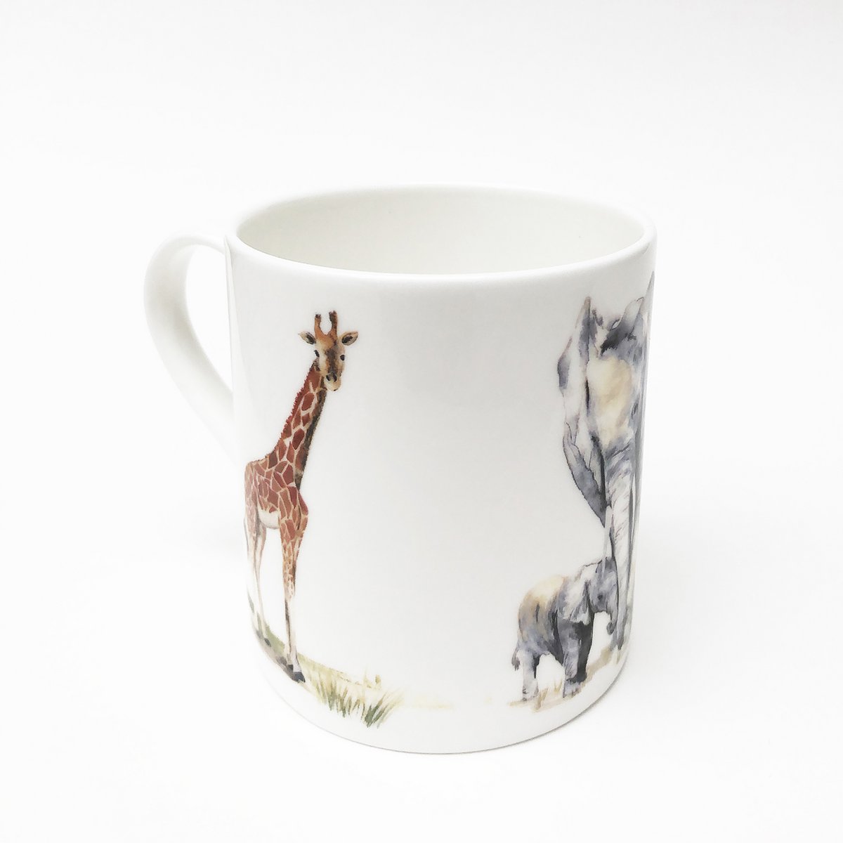 Tazza di animali da safari dell'acquerello